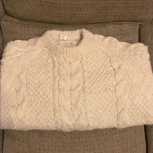 100% Wool Cable Stitch  Sweater Made in Nepal